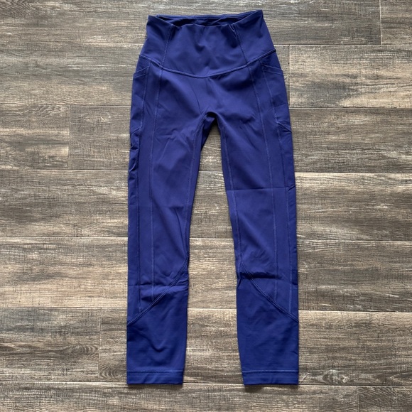 Lululemon high waisted full length blue leggings 4 - Picture 3 of 5